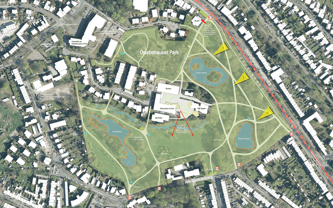 Rahmenplan Oslebshauser Park Lageplan Entwurf