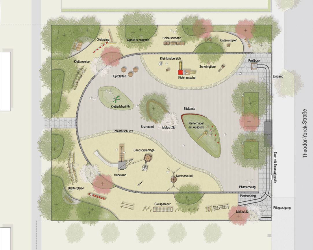 Harburger Br&uuml;cken Detailplan Spielplatz