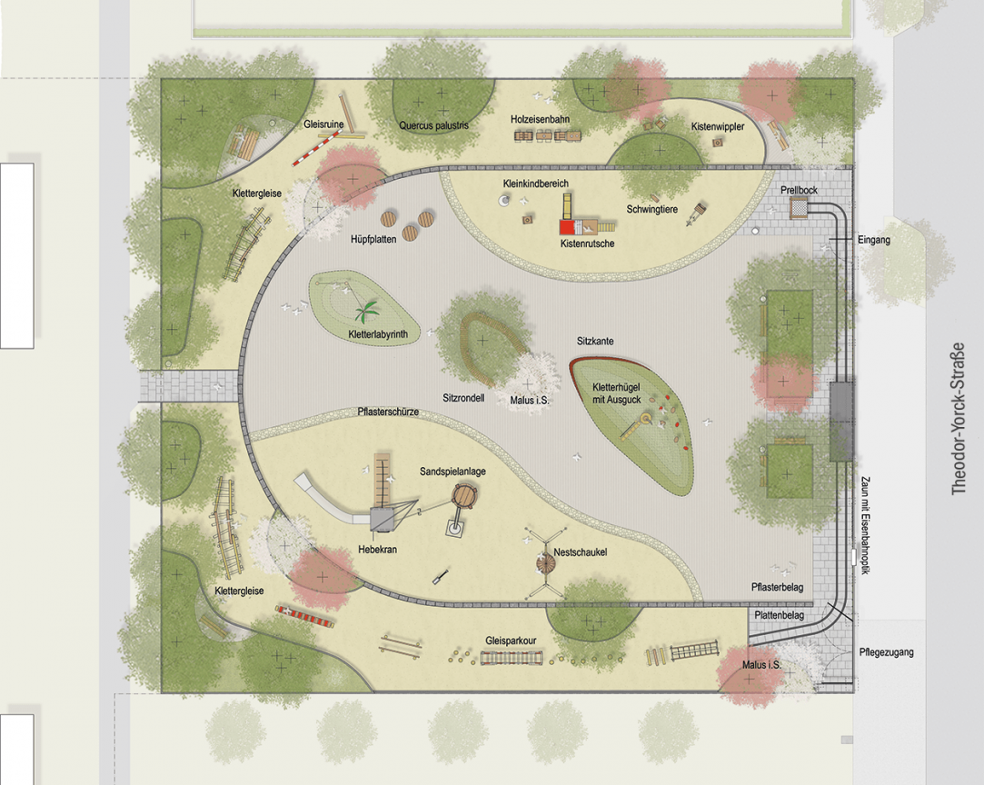 Harburger Brücken Detailplan Spielplatz