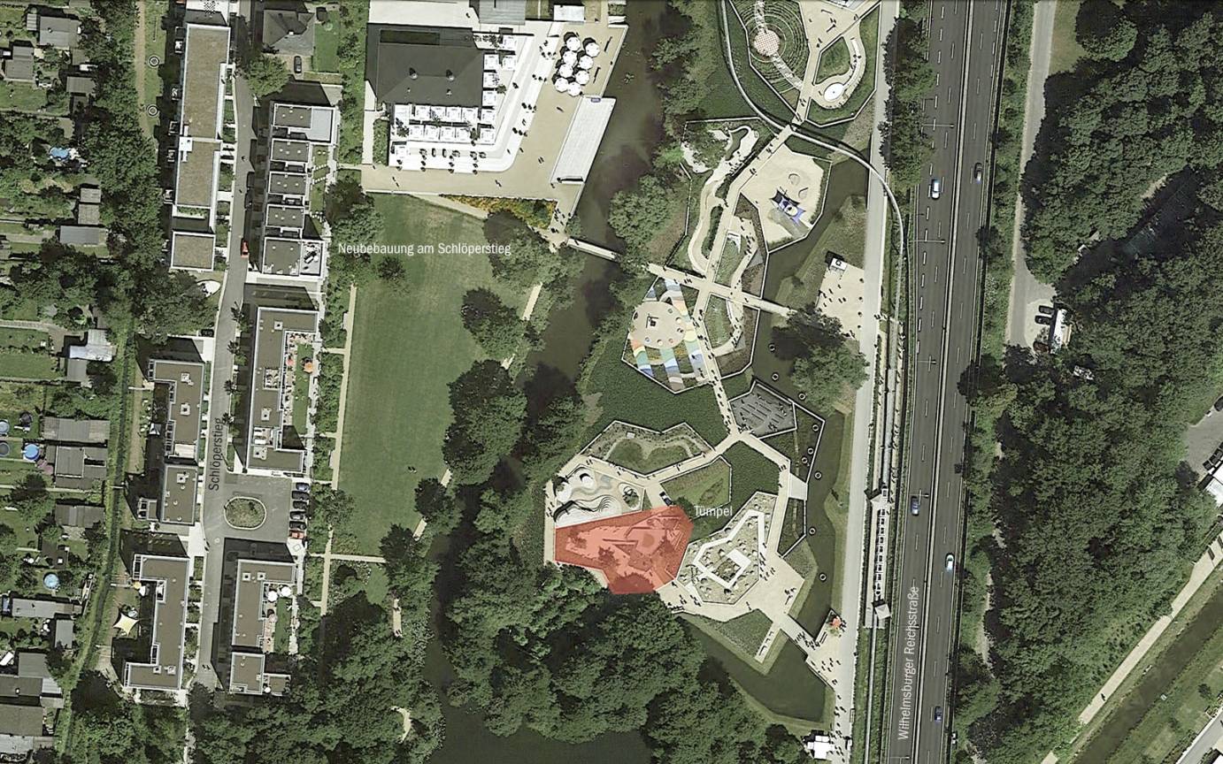 IGS T&uuml;mpelgarten Lage Luftbild