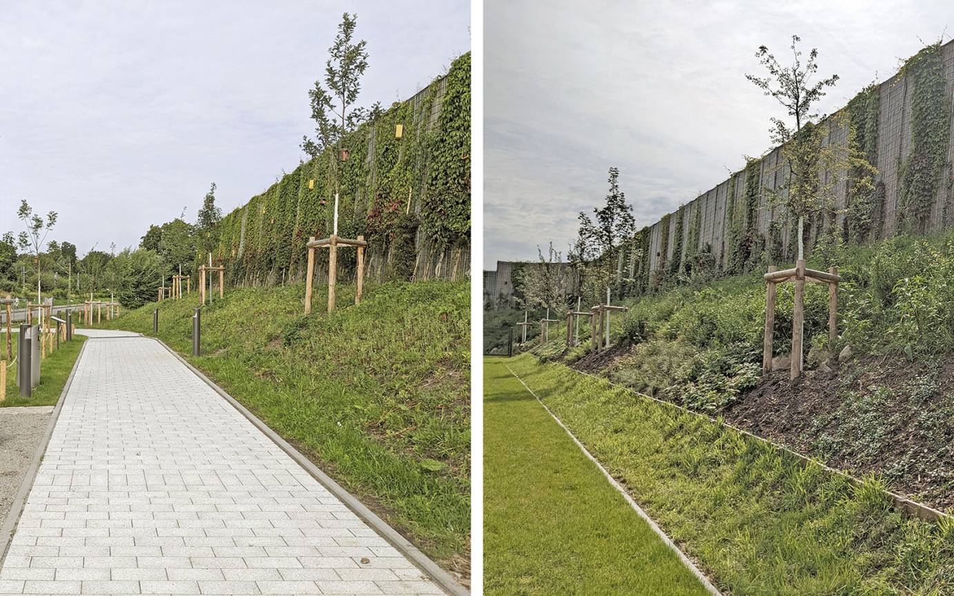 L&auml;rmschutzlandschaft Giselbertstra&szlig;e Buxtehude Gegen&uuml;berstellung Walls&uuml;d Bebauung Wallnordseite