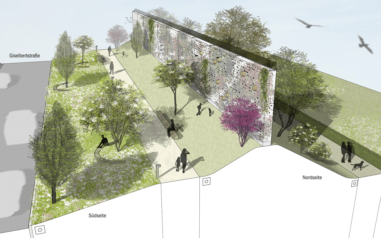 Lärmschutzlandschaft Giselbertstraße Buxtehude Darstellung Lärmschutzlandschaft