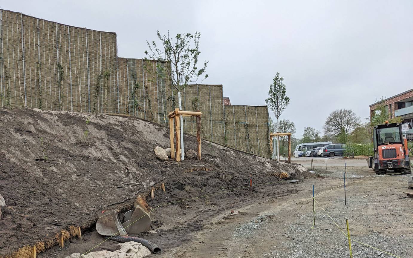 Lärmschutzwand Giselbertstraße Buxtehude Bauarbeiten Wand Wall