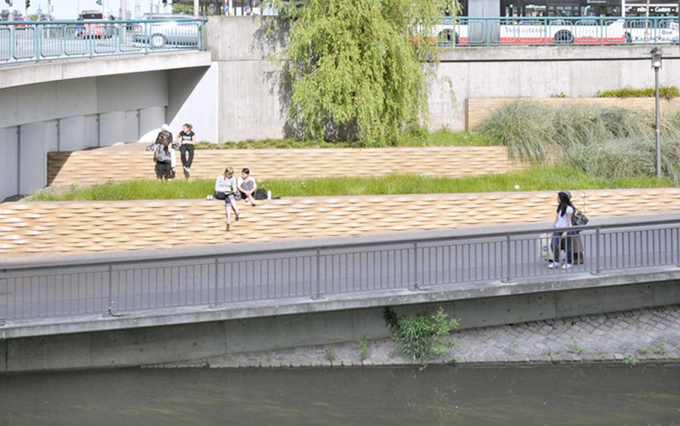 Phoenix Center Hamburg Harburg Aufenthaltsqualität Terrassenwände