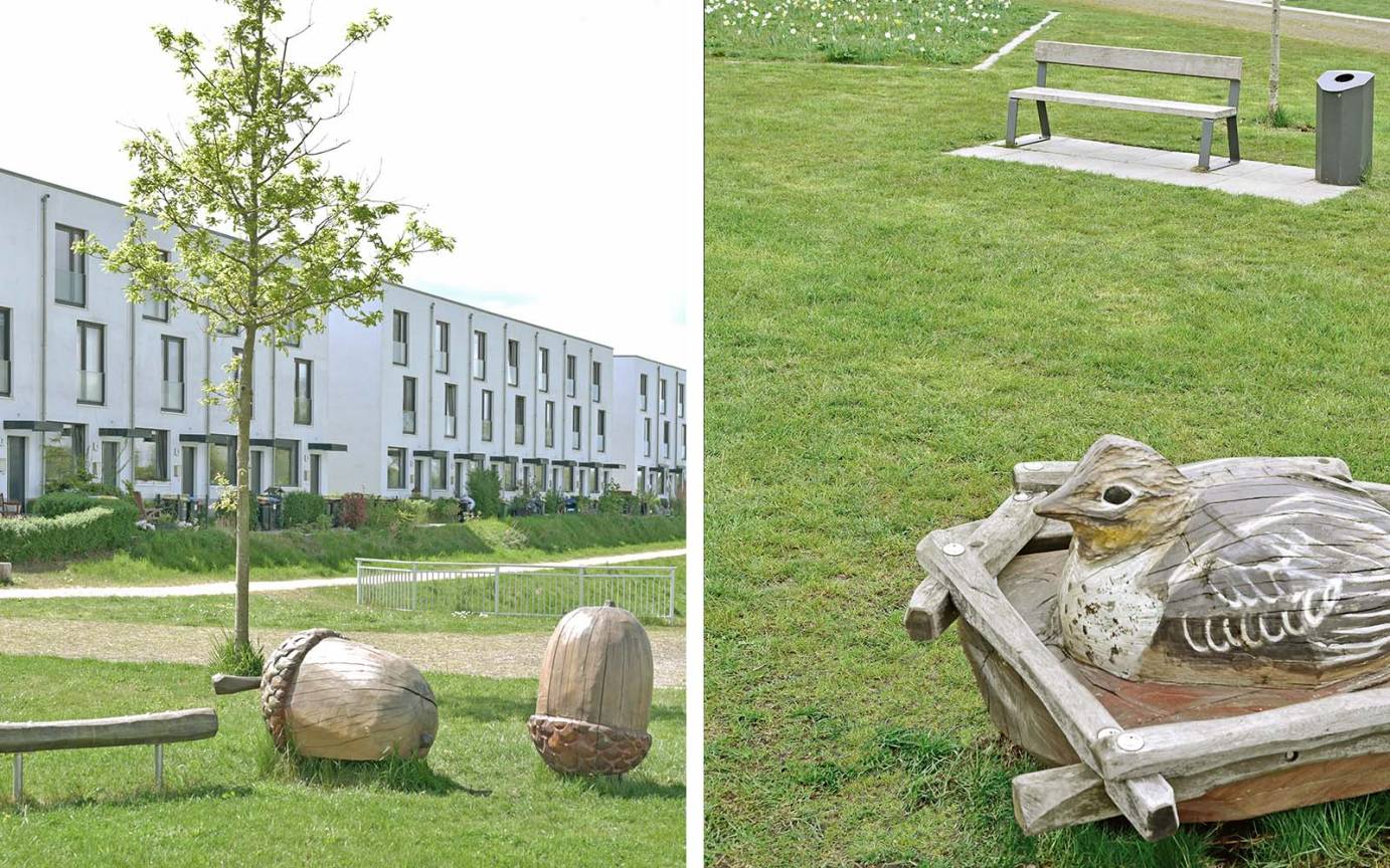 Vogelkamp Spielskulpturen auf den Platzflächen