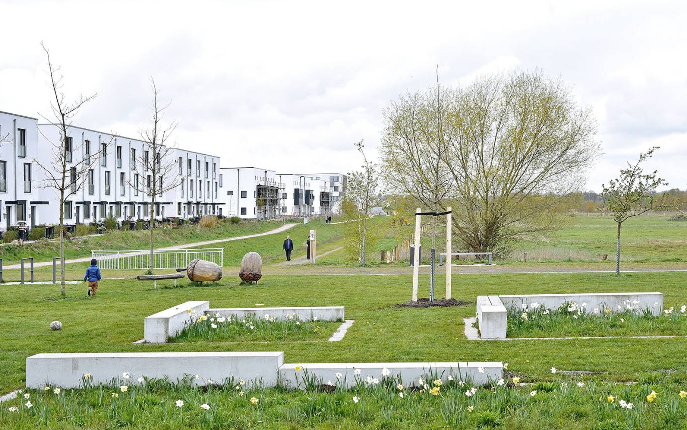 Quartierspl&auml;tze Vogelkamp Blick Quartiersplatz Richtung Westen