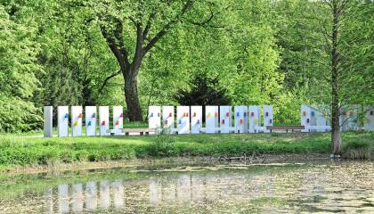 Friedhof Öjendorf Schleemer Bach Gedenkstelen Urnengräber Vasenhaltern