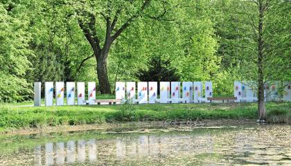 Friedhof Öjendorf Schleemer Bach Gedenkstelen Urnengräber Vasenhaltern