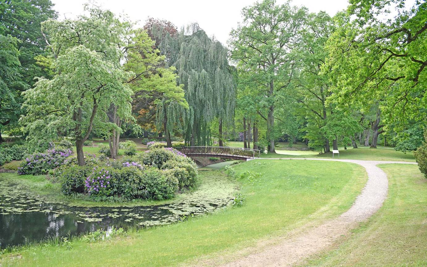 S&uuml;dteichbr&uuml;cke Friedhofohlsdorf Blick S&uuml;dteichinsel Ostseite