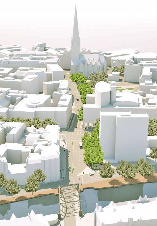 &Auml;u&szlig;ere Erschlie&szlig;ung HafenCity Vogelperspektive