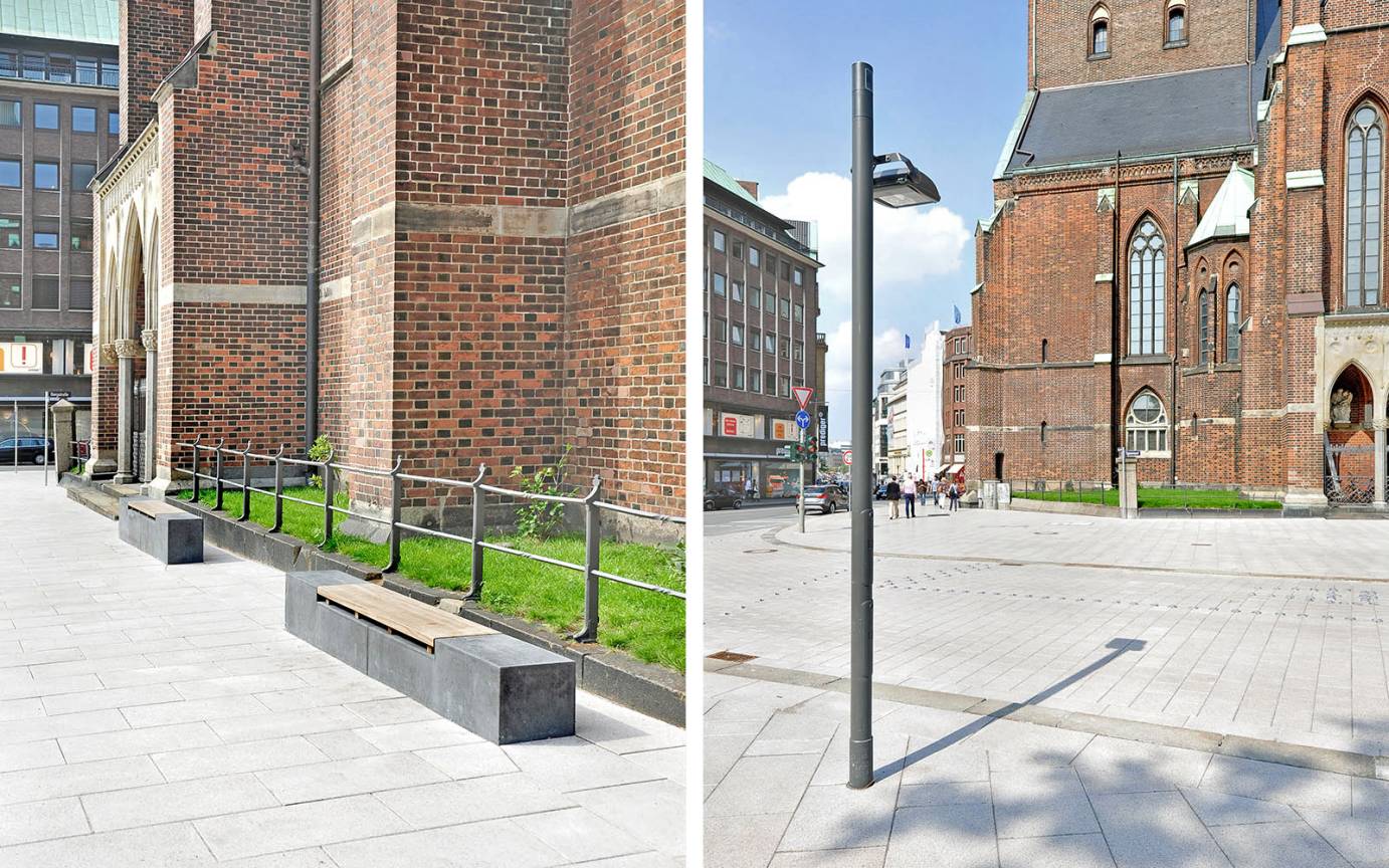 &Auml;u&szlig;ere Erschlie&szlig;ung Marktfl&auml;che Kommunaltrasse Hauptkirche Petri