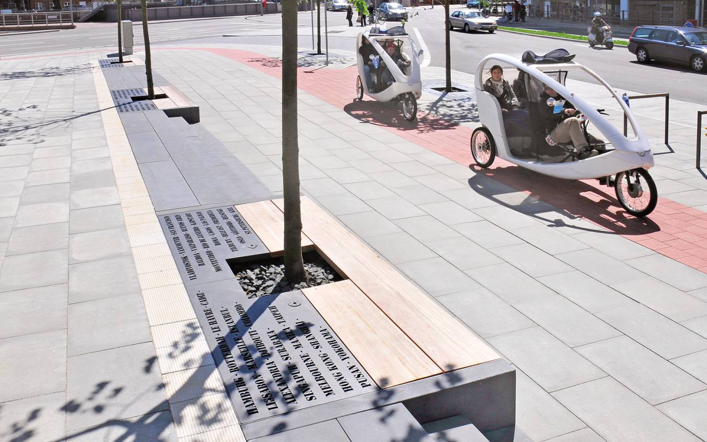 &Auml;u&szlig;ere Erschlie&szlig;ung HafenCity Boulevardgestaltung Brandstwiete