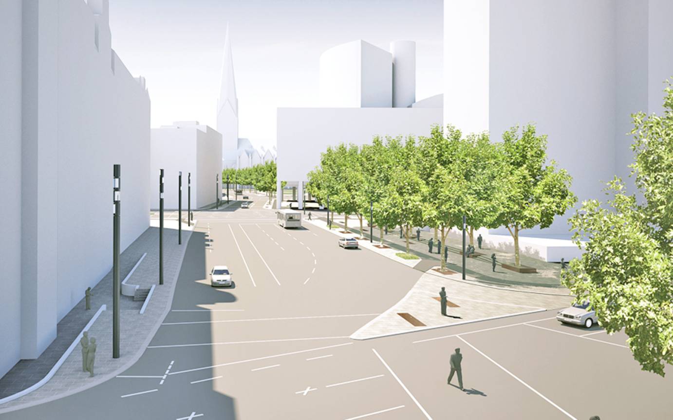 Äußere Erschließung HafenCity Neugestaltung Brandstwiete