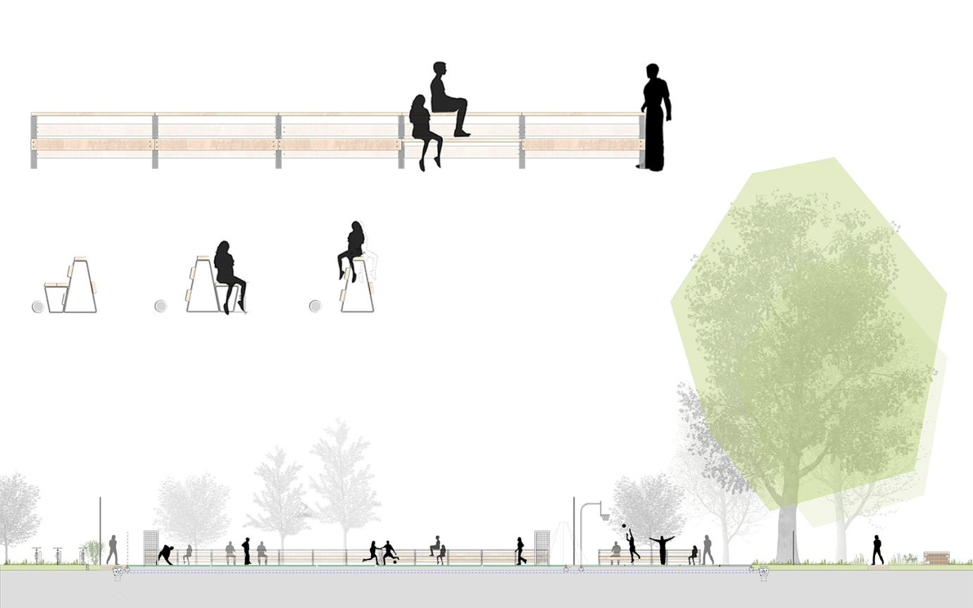 Bolzplatz Stade Ausschnitt L&auml;ngsschnitt Bandenbank