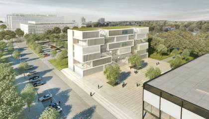 Seminargebäude Bochum Visualisierung Wettbewerb Neubau H-Gebäude und Neugestaltung Hochschulplatz