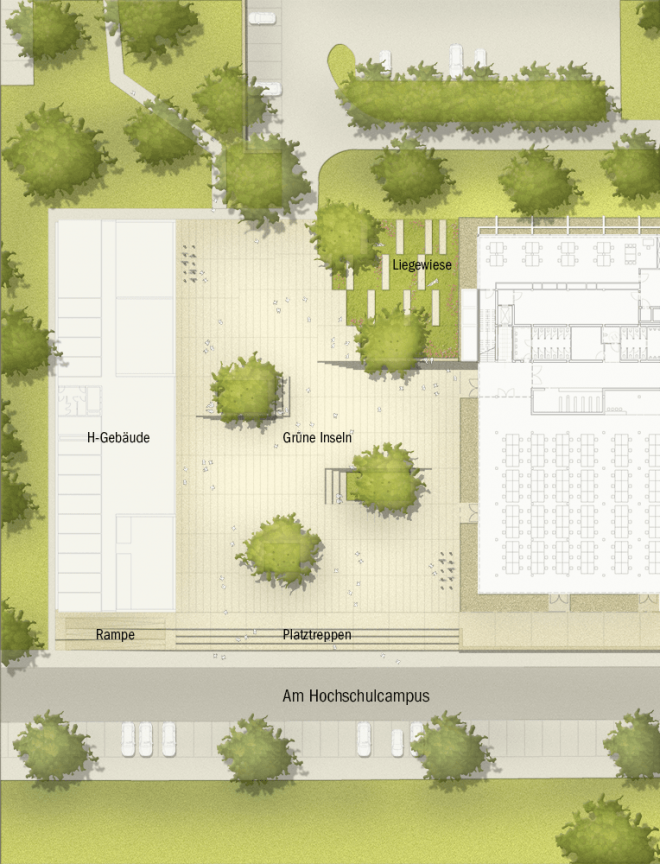 Hochschulplatz Bochum Lageplan Wettbewerb