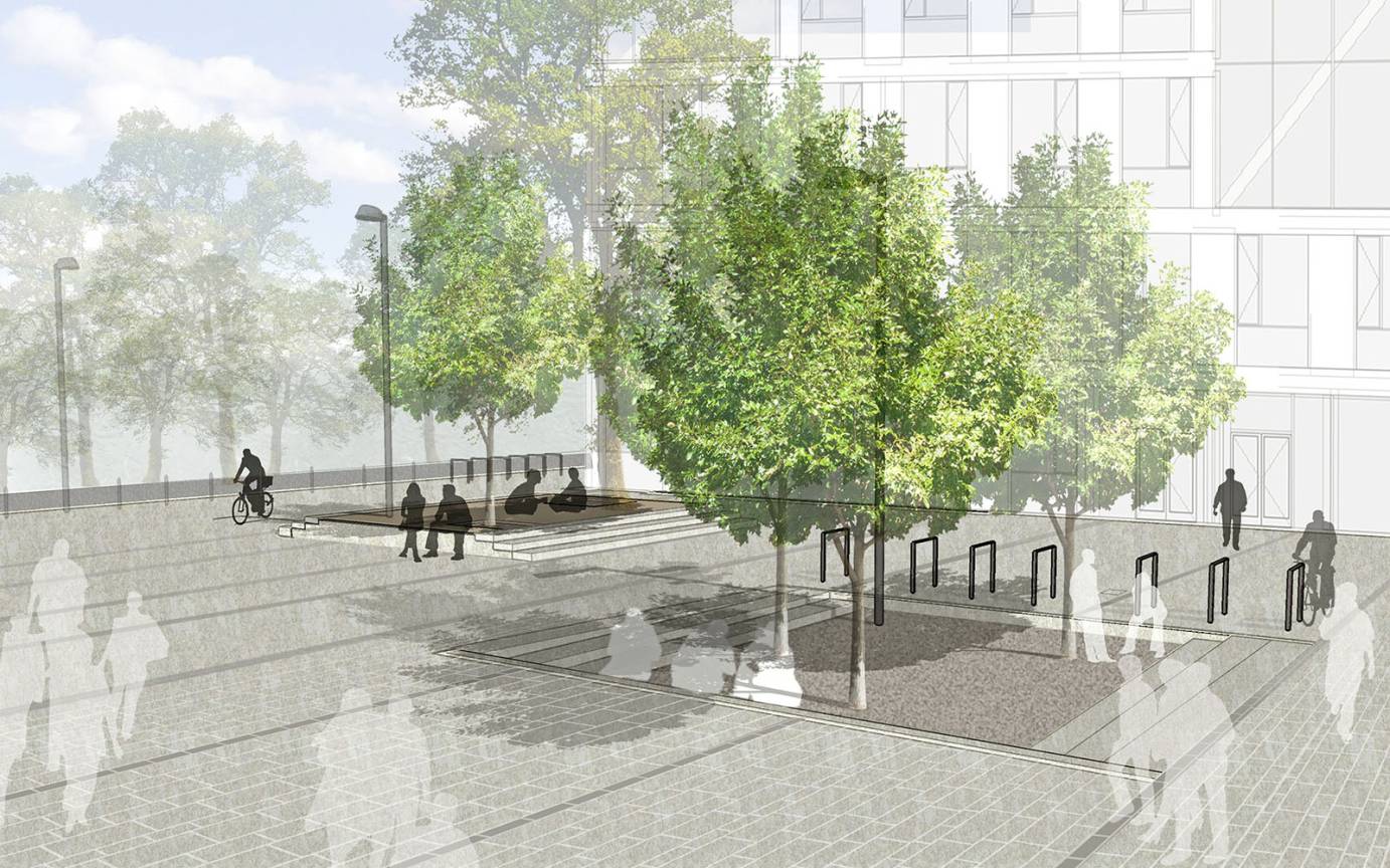 Seminargeb&auml;ude Bochum Bauminseln Platzfl&auml;che