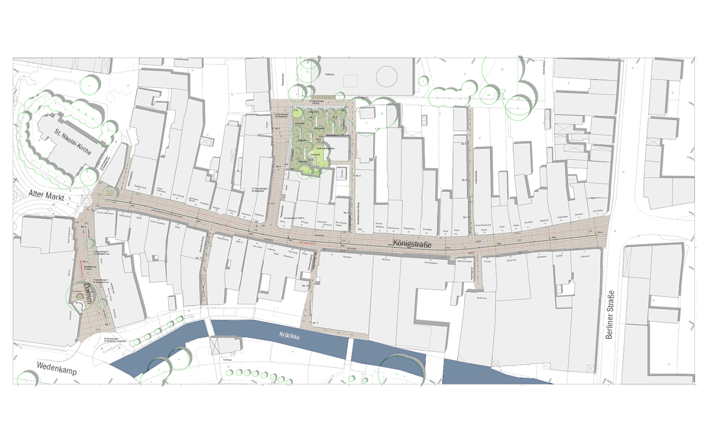 K&ouml;nigstra&szlig;e Elmshorn Lageplan Entwurf