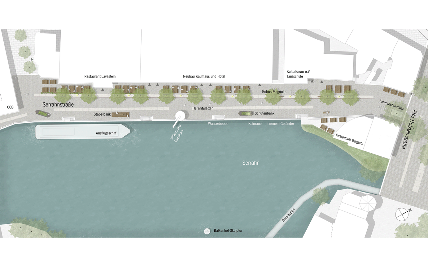 Serrahnstra&szlig;e Bergedorf Lageplan Entwurf