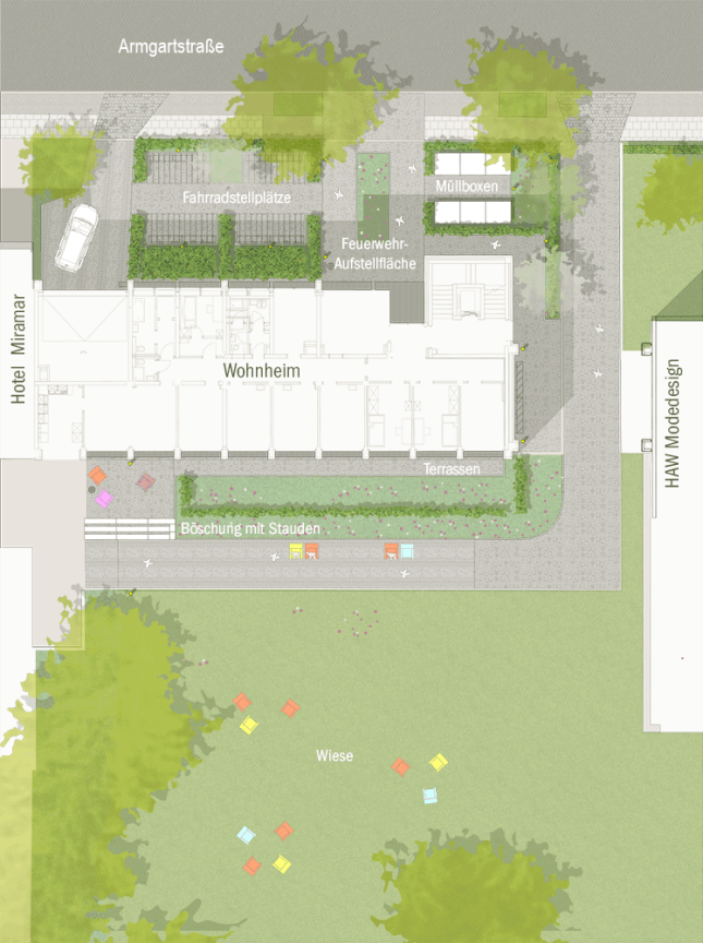 Armgartstra&szlig;e Lageplan Entwurf