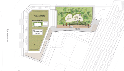 Aurelie Lageplan Entwurf Dachfläche