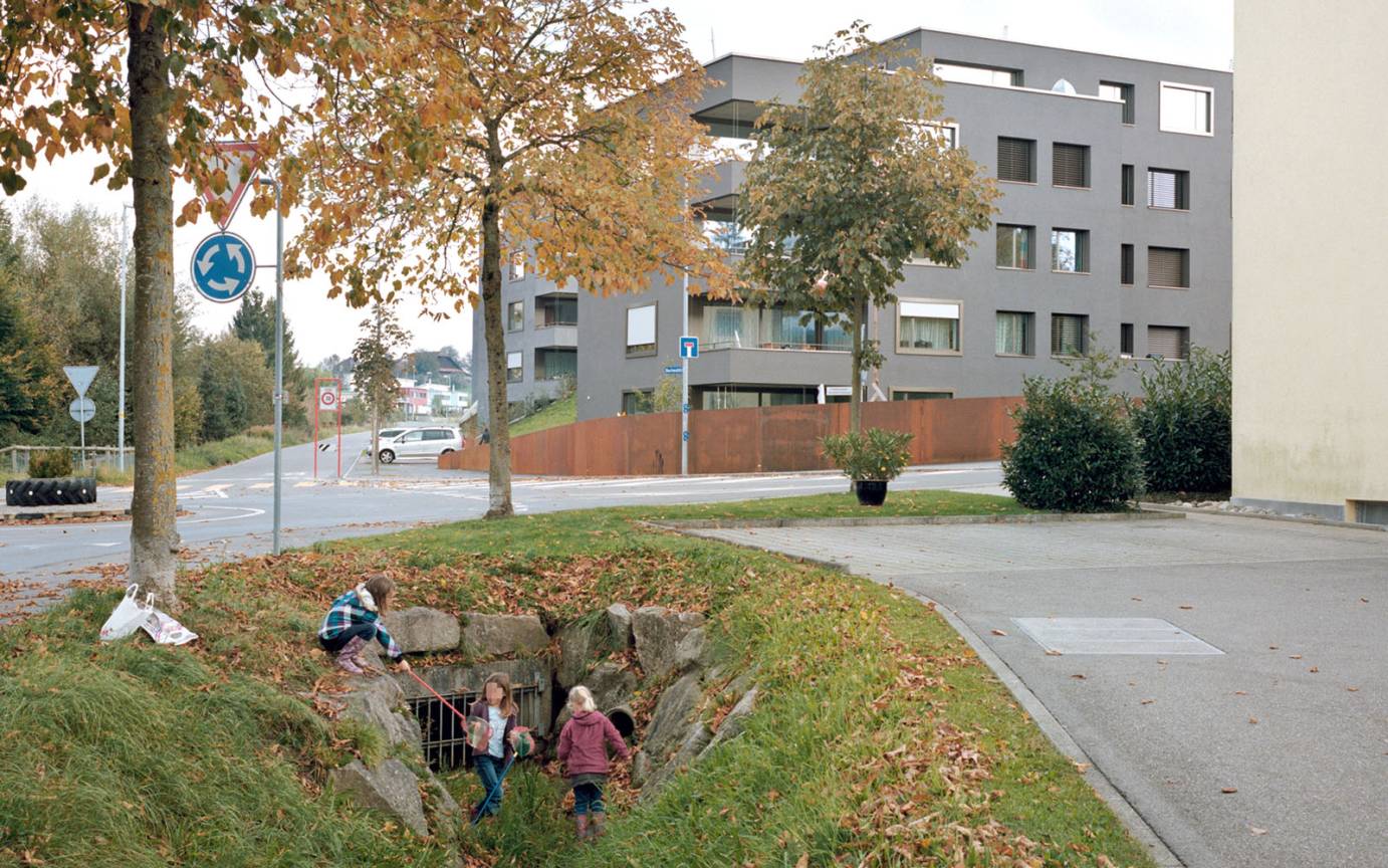Wohnanlage Bachm&auml;ttli Stra&szlig;enansicht Kastanien