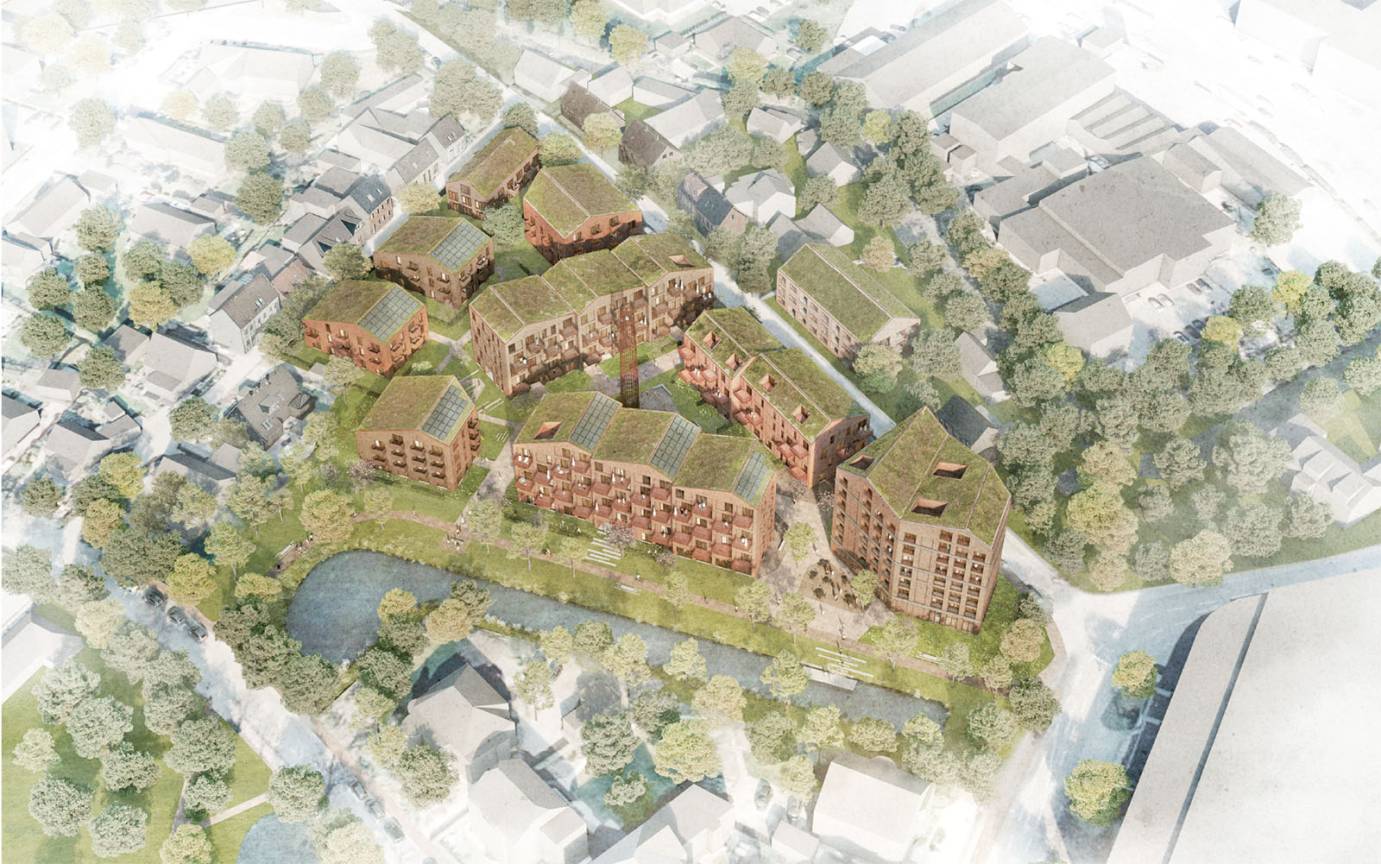 Freiburger Stra&szlig;e Stade Vogelperspektive Richtung S&uuml;dwesten