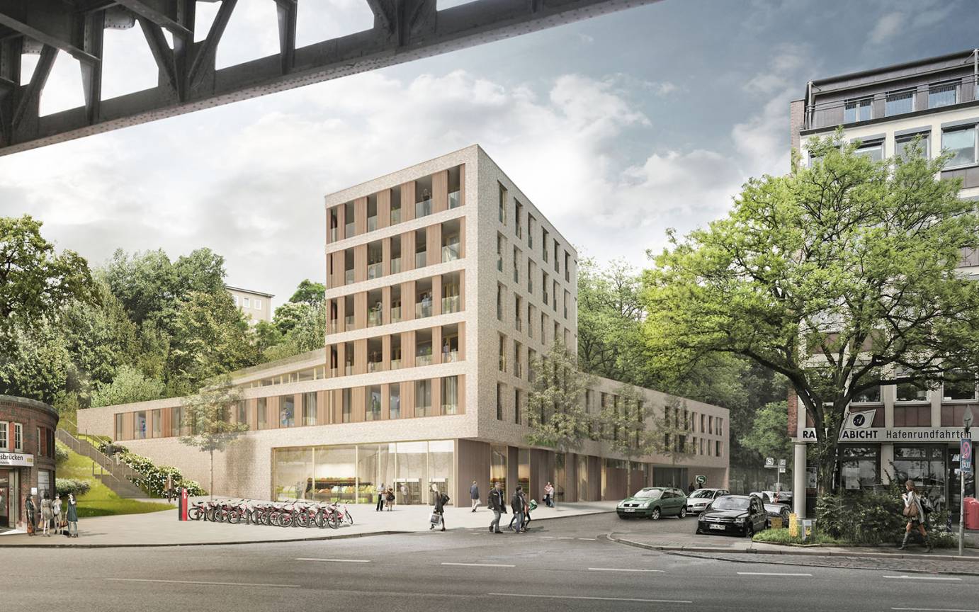 Hafentor Hamburg Blick Johannisbollwerk Bauprojekt Hafentor