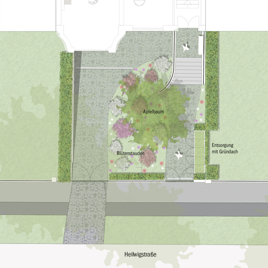 Heilwigstraße Lageplan Entwurf