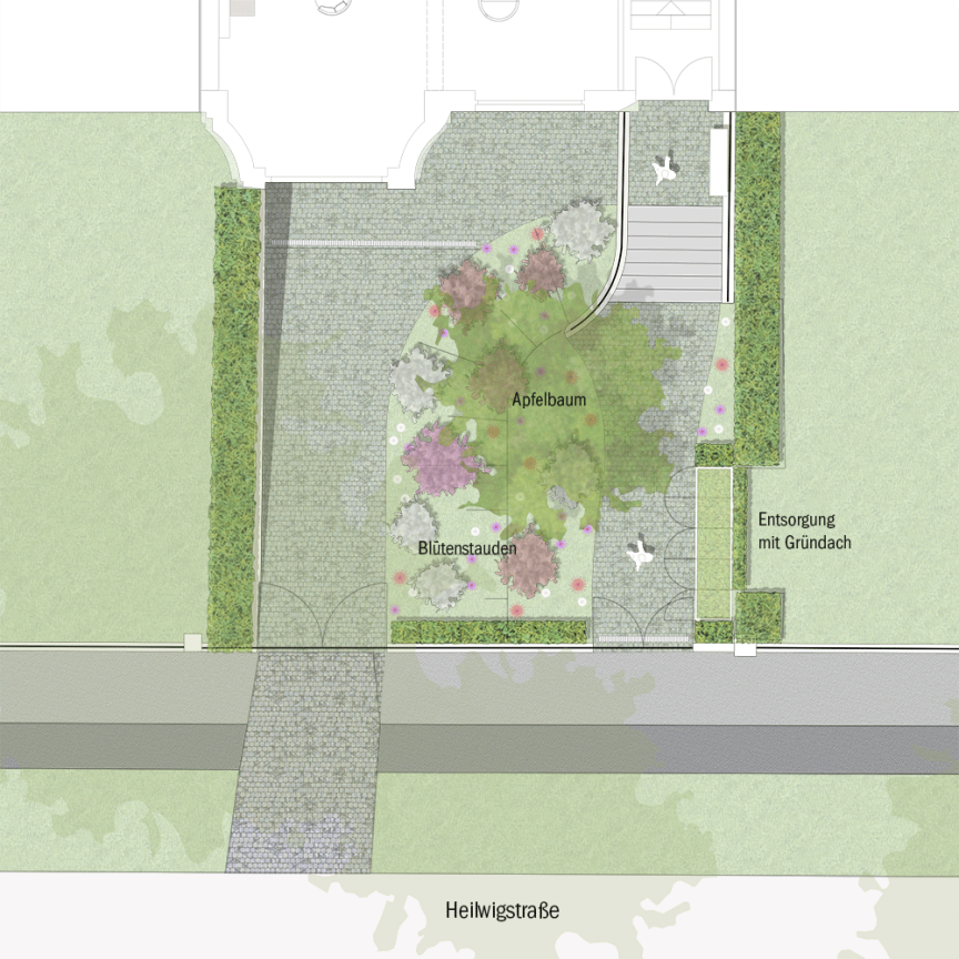 Heilwigstra&szlig;e Lageplan Entwurf