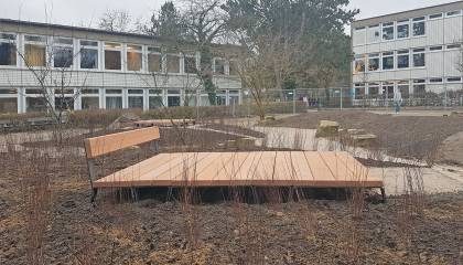 Johannes Brahms Gymnasium Herstellung Hügellandschaft