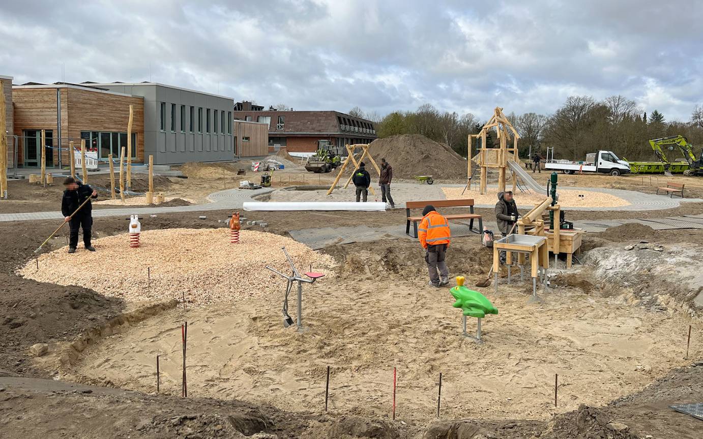 Sportkita Adendorf Bauarbeiten Spielbereich