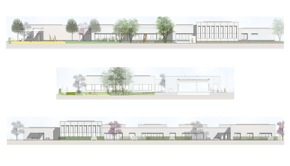 Sportkita Adendorf Ansichten Querschnitt