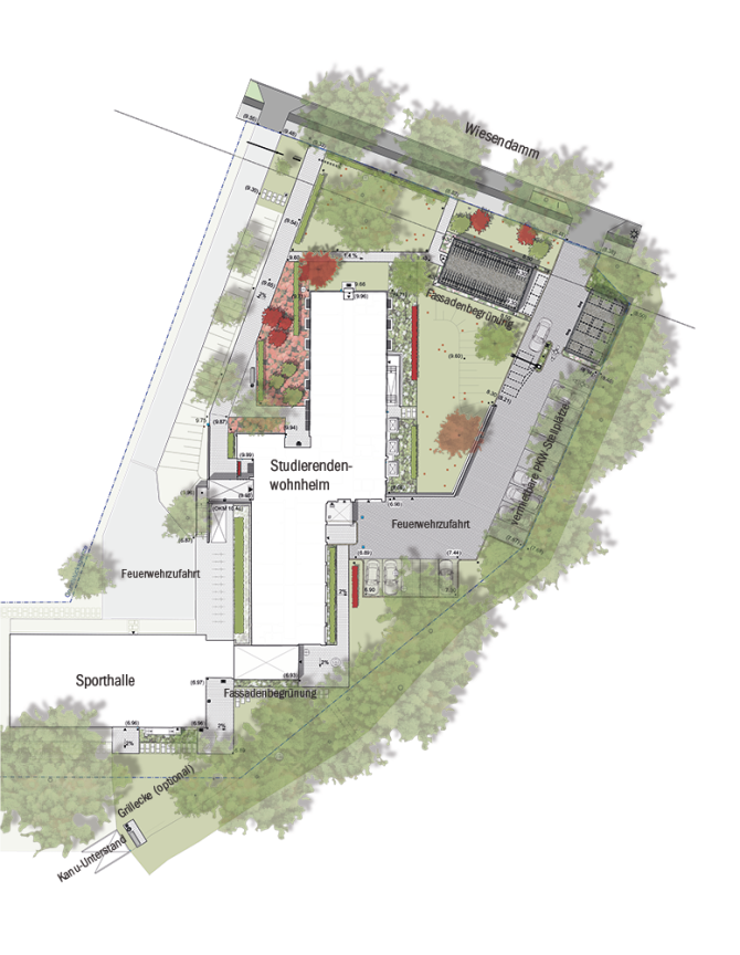Margaretha-Rothe-Haus Lageplan Entwurf Ma&szlig;stab 1 : 200