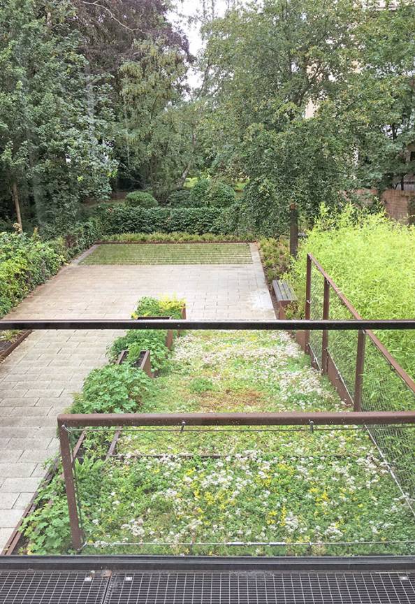 Palmaille Stufenbeet Hofansicht