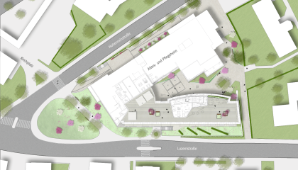 Altersheim Pflegeheim Sonnmatt Lageplan Entwurf