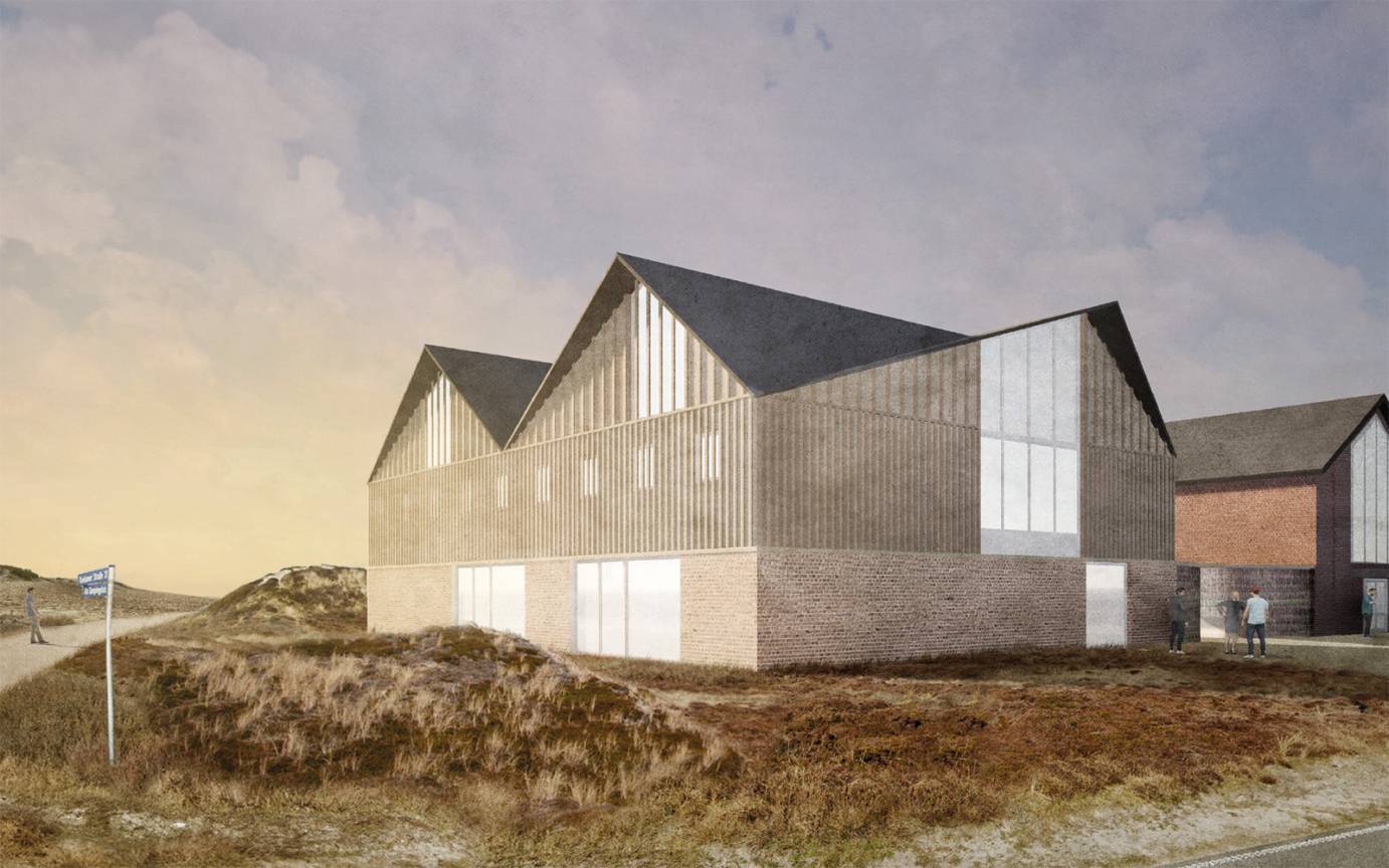 Arche Wattenmeer Sylt Darstellung Blickrichtung Rantumer Stra&szlig;e