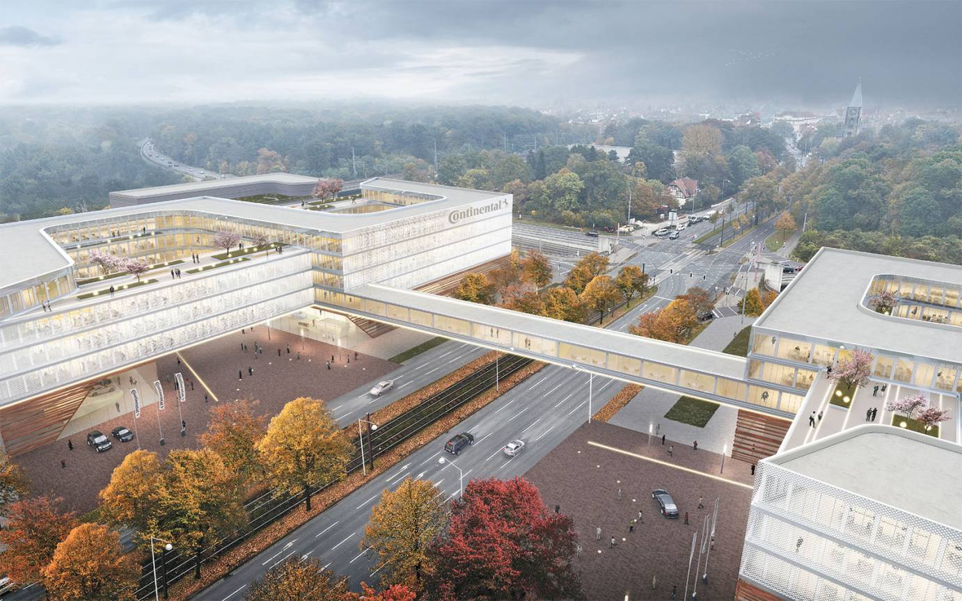 Continental Hannover Perspektive Vorplatz Haupteingang Hans B&ouml;ckler Allee