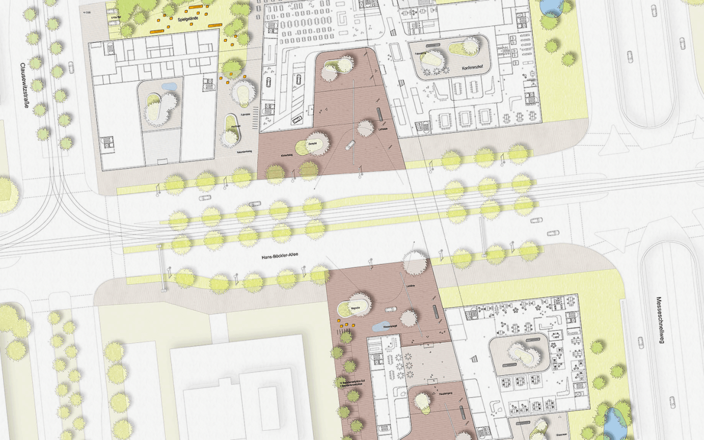 Continental Hannover Lageplan Entwurf Ma&szlig;stab 1 : 250