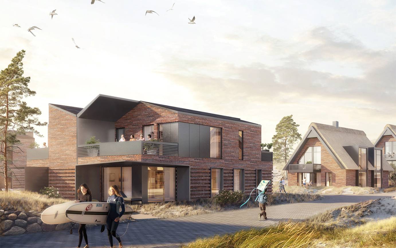 D&uuml;nenpark List Sylt Doppelferienhaus 1C Lage Bereich