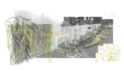 Erleninsel Stade Neugestaltung Zaunanlage Bullaugen Schwengelpumpen Wehren