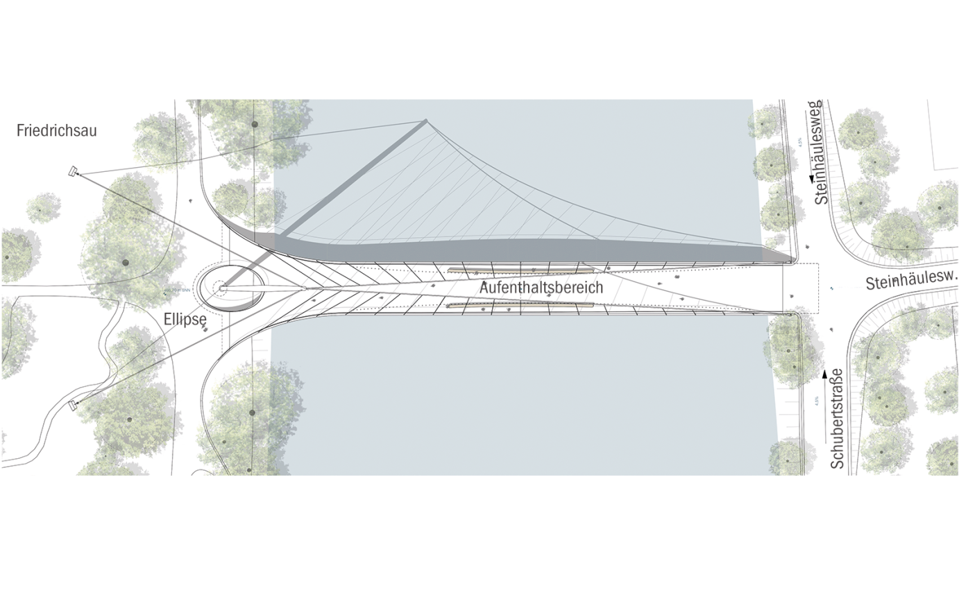 Ersatzneubau Friedrichsauspitze Lageplan Entwurf Ma&szlig;stab