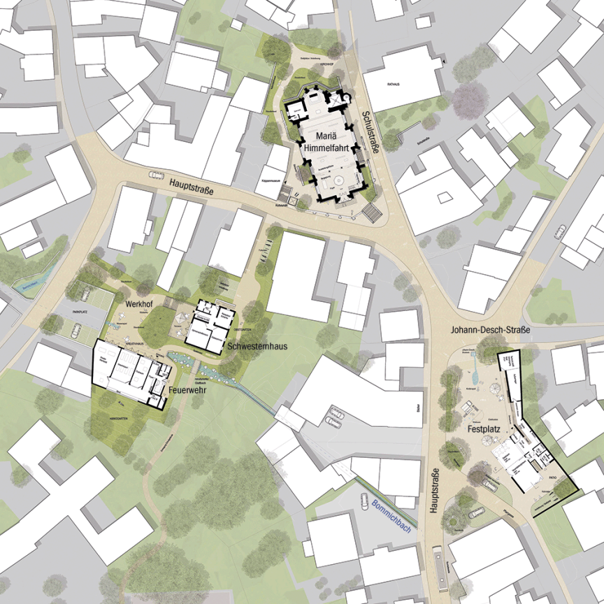 Johann Desch Platz Glattbach &Uuml;bersichtsplan