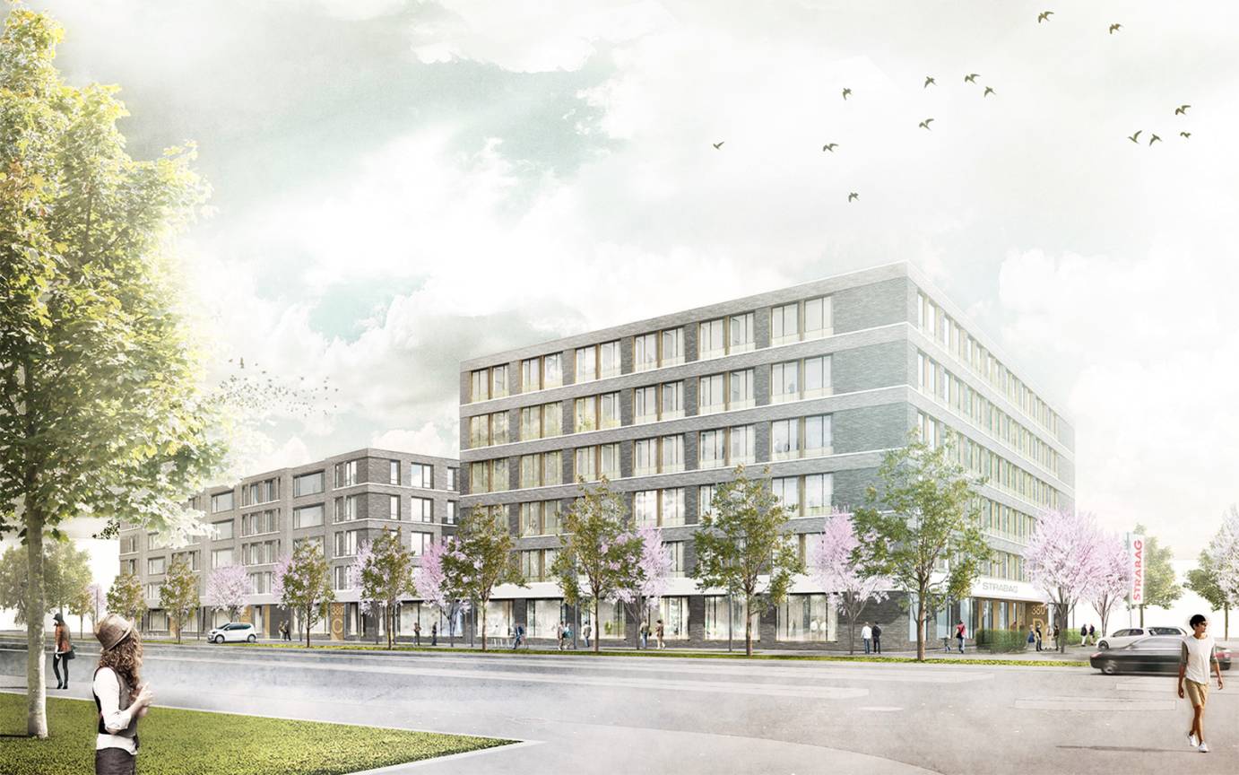 Podbielskistra&szlig;e Hannover Frontansicht Zierkirschen