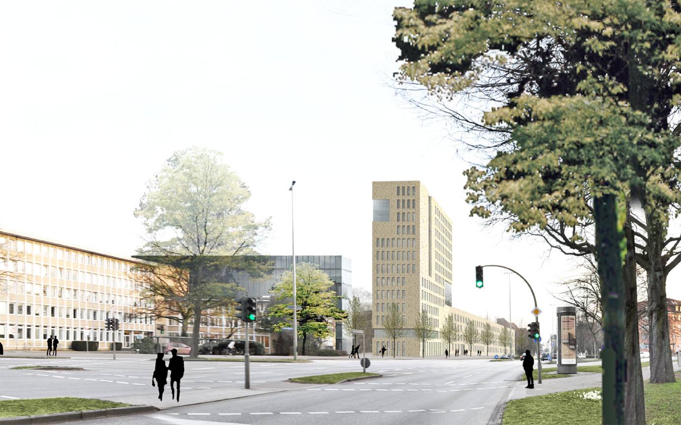 Robert Koch Stra&szlig;e Perspektive Tarpenbekstra&szlig;e