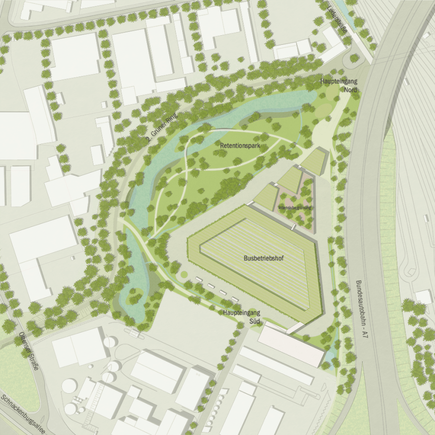 Stellinger Moor Lageplan Entwurf