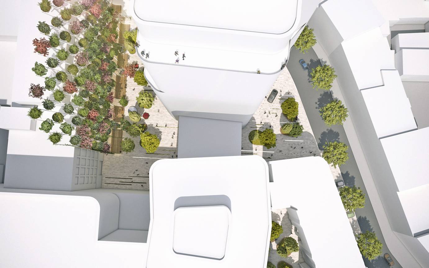 Stiftstra&szlig;e Frankfurt Vogelperspektive Blick Hof