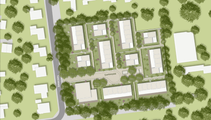 Trenknerweg Lageplan Entwurf Grünes Karree