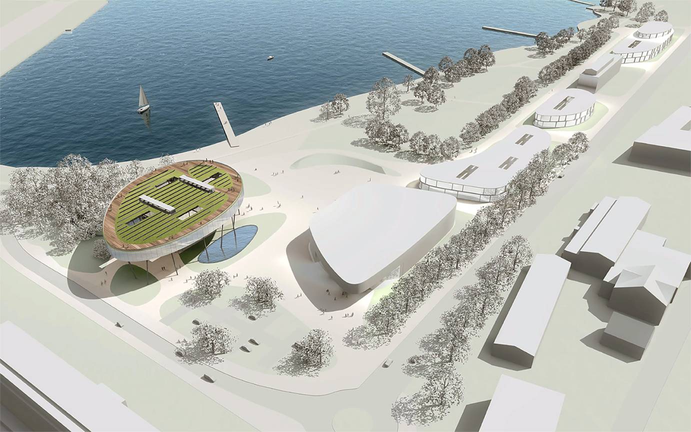 TWWP Wilhelmshaven Vogelperspektive st&auml;dtebauliches Modell