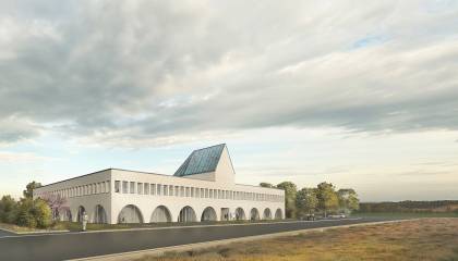 Verwaltungsgebäude Segeberg Visualisierung Eingangsbereich Nordfassade